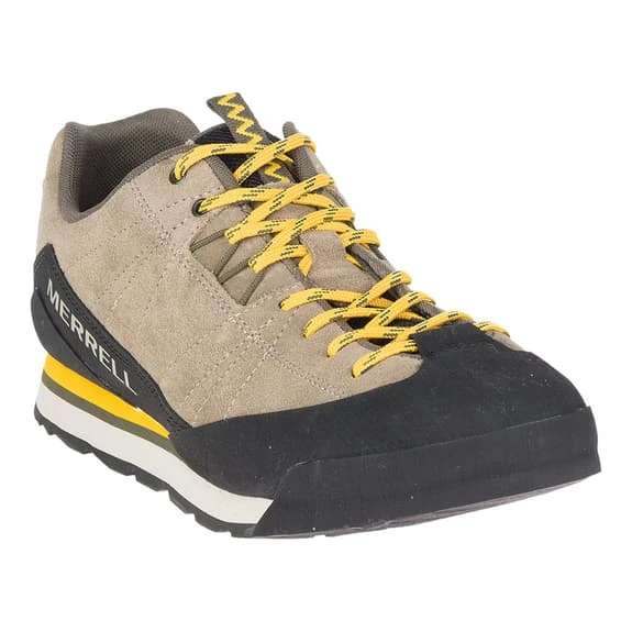 Merrell Catalyst Suede Hiking Shoes Light Brown Black Yellow 4 Merrell Catalyst Suede Hiking Shoes Light Brown Black Yellow - Image 4