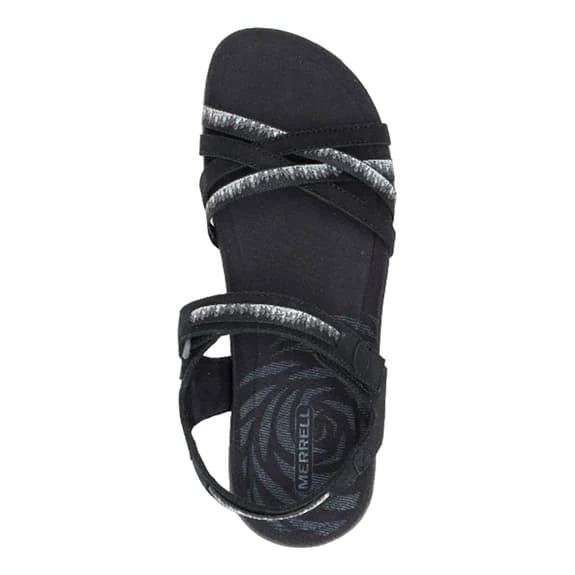 Merrell Terran 3 Cush Cross Sandals Black White Women 2 Merrell Terran 3 Cush Cross Sandals Black White Women - Image 2