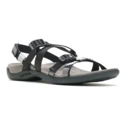 Merrell District 3 Backstrap Web Sandals Black White Grey Women