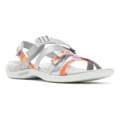 Merrell District 3 Backstrap Web Sandals Grey Orange Women