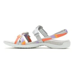 Merrell District 3 Backstrap Web Sandals Grey Orange Women -Merrell ml j004194 003