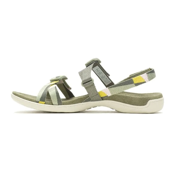 Merrell District 3 Backstrap Web Sandals Khaki Green White Yellow Women 6 Merrell District 3 Backstrap Web Sandals Khaki Green White Yellow Women - Image 6