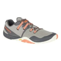 Merrell Trail Glove 6 Shoes Grey White Orange
