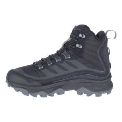 Merrell Moab Speed Thermo Mid Waterproof Boots Black Dark Grey Light Blue