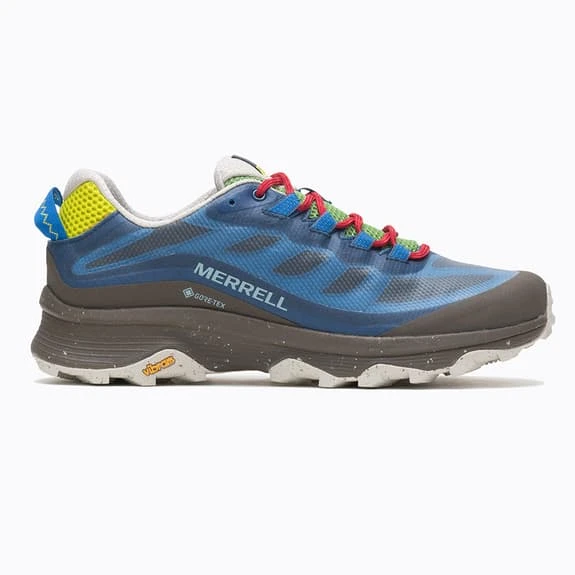 Merrell Moab Speed GORE-TEX Shoes Blue Green Red 2 Merrell Moab Speed GORE-TEX Shoes Blue Green Red - Image 2