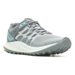 Merrell Antora 3 Trail Running Shoes Grey Light Blue Women