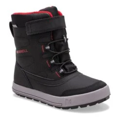Merrell Snow Storm Waterproof Boots Black Red Kids